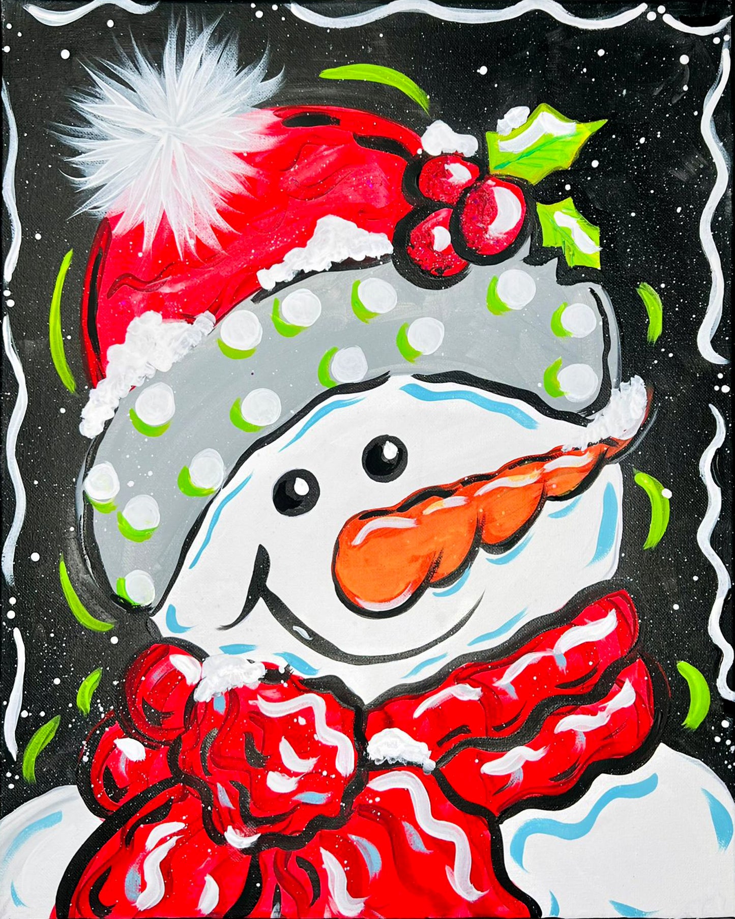 Joyful Snowman 16X20
