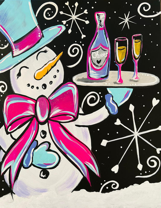 Snowman New Year 16X20